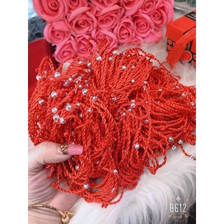 chỉ đỏ may mắn mic bi bạc
