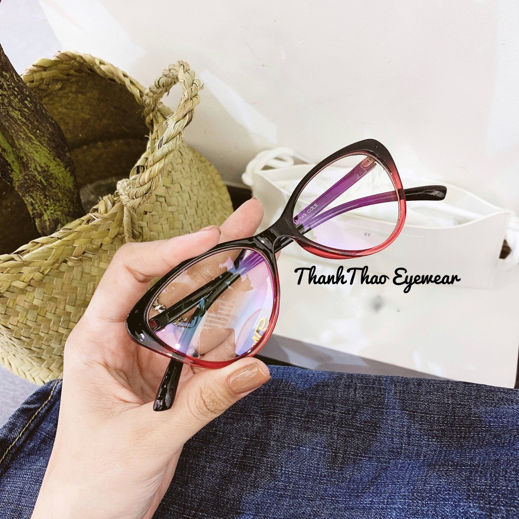 [ Clip Quay Thật] Gọng Kính Cận Nữ Mắt Mèo Nhựa Dẻo, Bền Nhiều Màu , Kính Mát  Giả Cận Thời Trang  -  ThanhThaoEyewear | BigBuy360 - bigbuy360.vn