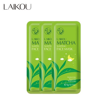 LAIKOU Matcha Sleeping Mask Repairing Deep Nouishing 3g x 3pieces