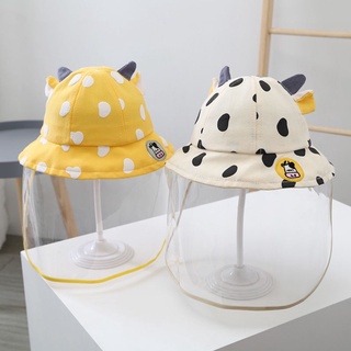 Baby Hat With Faceshiled Children'S Detachable Mask Face Cover Hat Cute Anti-Droplet Hat For Baby