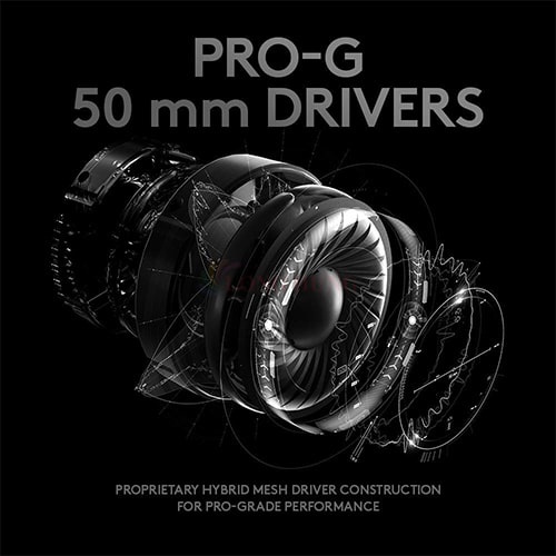 Tai nghe chụp tai có dây Logitech G Pro X - Hàng chính hãng - Chất liệu hợp kim bền bỉ, âm thanh vòm 7.1