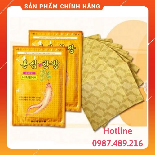 Cao Dán Hồng Sâm HIMENA Hàn Quốc, Túi 20 miếng