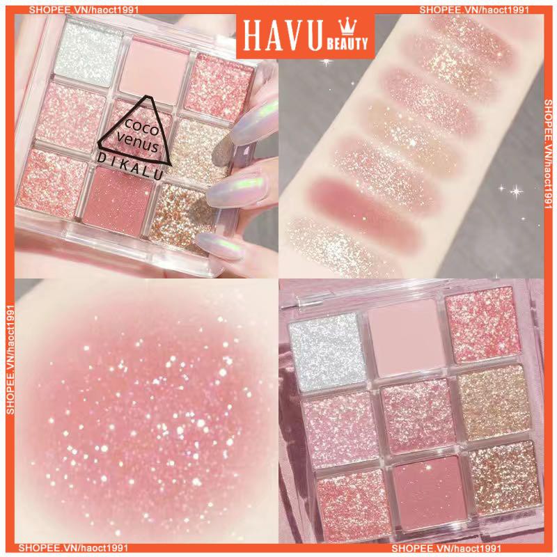 Bảng Phấn Mắt Dikalu Coco Venus 9 Ô Màu - Tông Màu Lì Và Nhũ Ánh Ngọc Trai Trong Suốt Cao Cấp Lâu Trôi Chống Thấm Nước | BigBuy360 - bigbuy360.vn