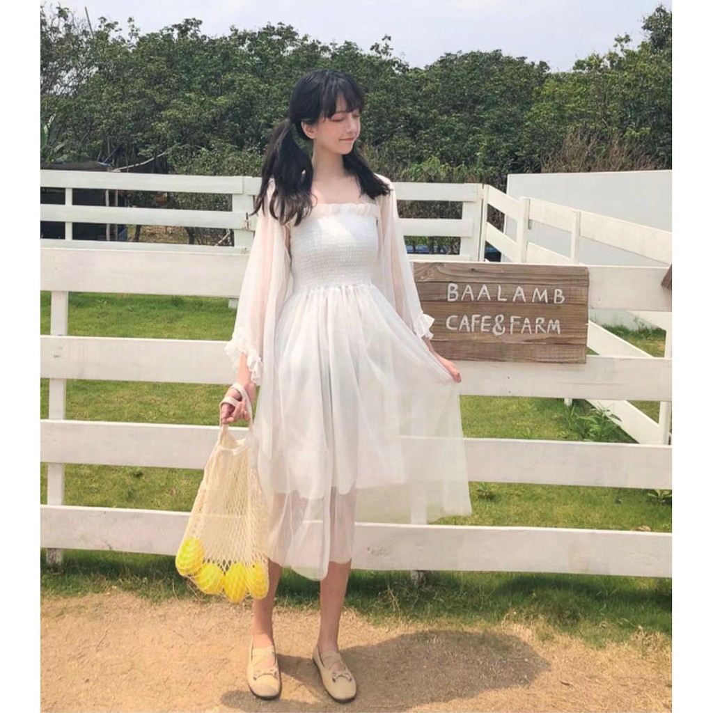 Áo Khoác Voan Mỏng Form Rộng Nhún Tay Bèo C1095 | BigBuy360 - bigbuy360.vn