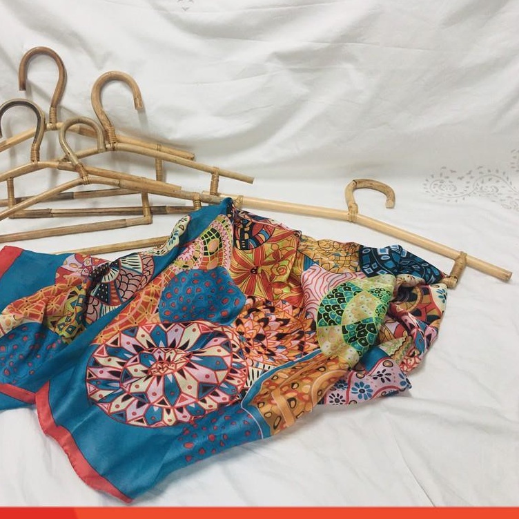 Móc áo mây nghệ thuật - Rattan hanger Boho, Vintage style ,có ảnh thật