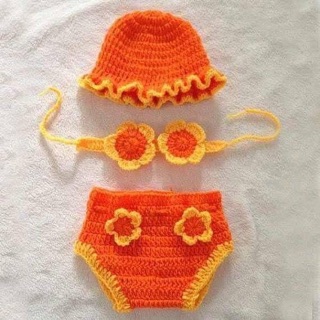 Bikini len sợi handmade cho bé