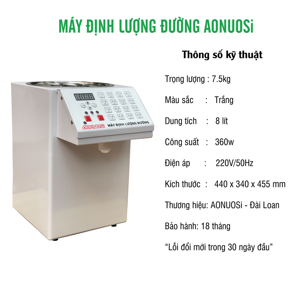 Máy định lượng đường AONUOSI cao cấp chuyên dụng cho quán trà sữa phiên bản mới nhất 2021