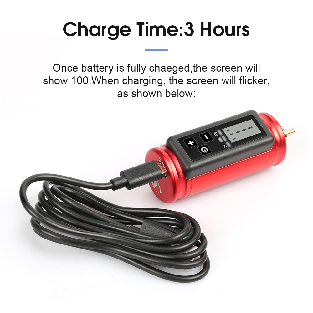 Mini mạnh mẽ với pin thiết lập tên lửa hình xăm máy in ngắn bút không dây phụ kiện cho hình xăm