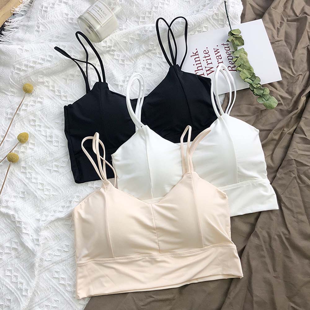 Áo Lót Không Đường May Màu Sắc Đơn Giản Phong Cách Hàn Quốc Thời Trang Mùa Hè Cho Nữ