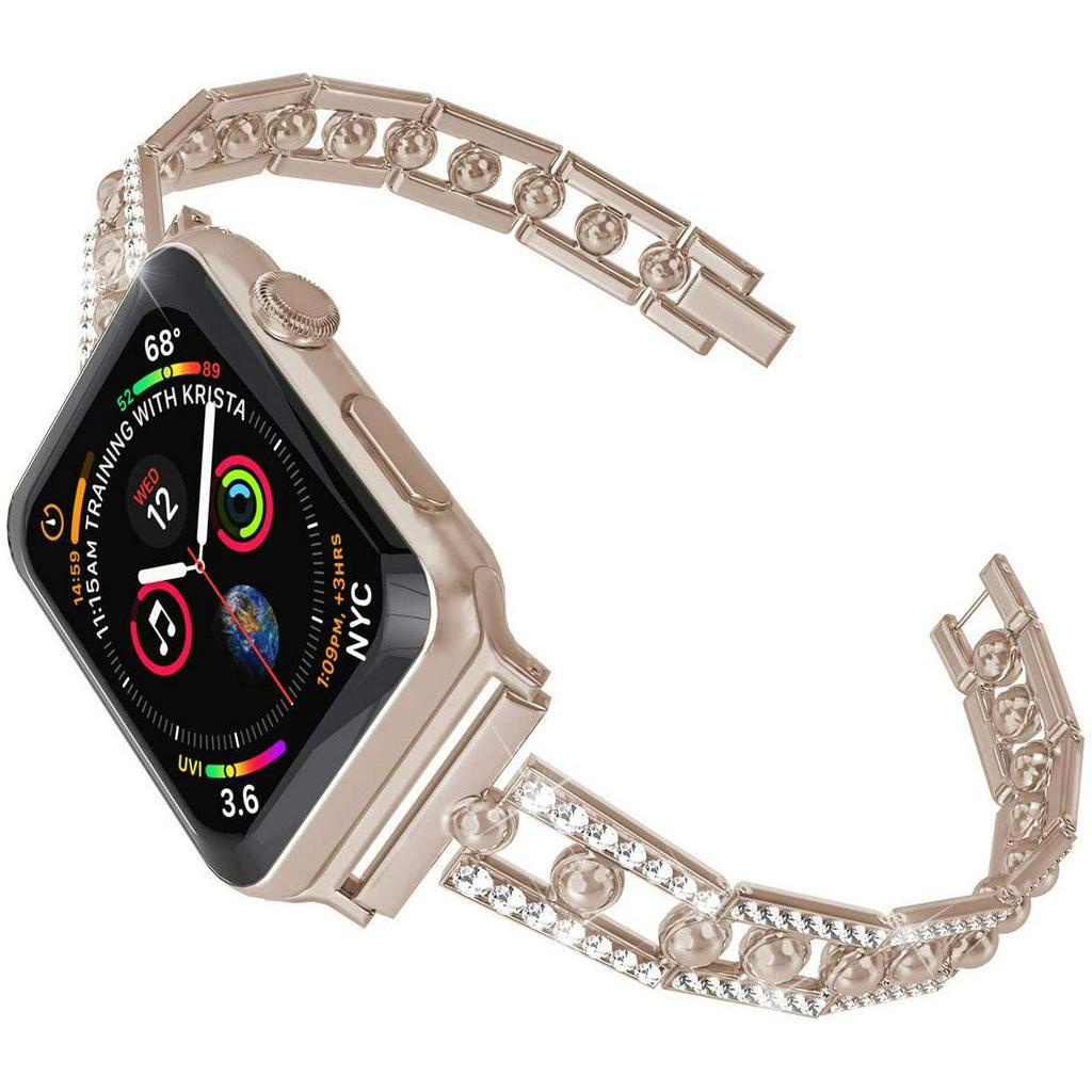 Dây đeo bằng thép không gỉ sang trọng cho đồng hồ Apple SE 6 5 4 3 2 1 iWatch 44mm 40mm 42mm 38mm