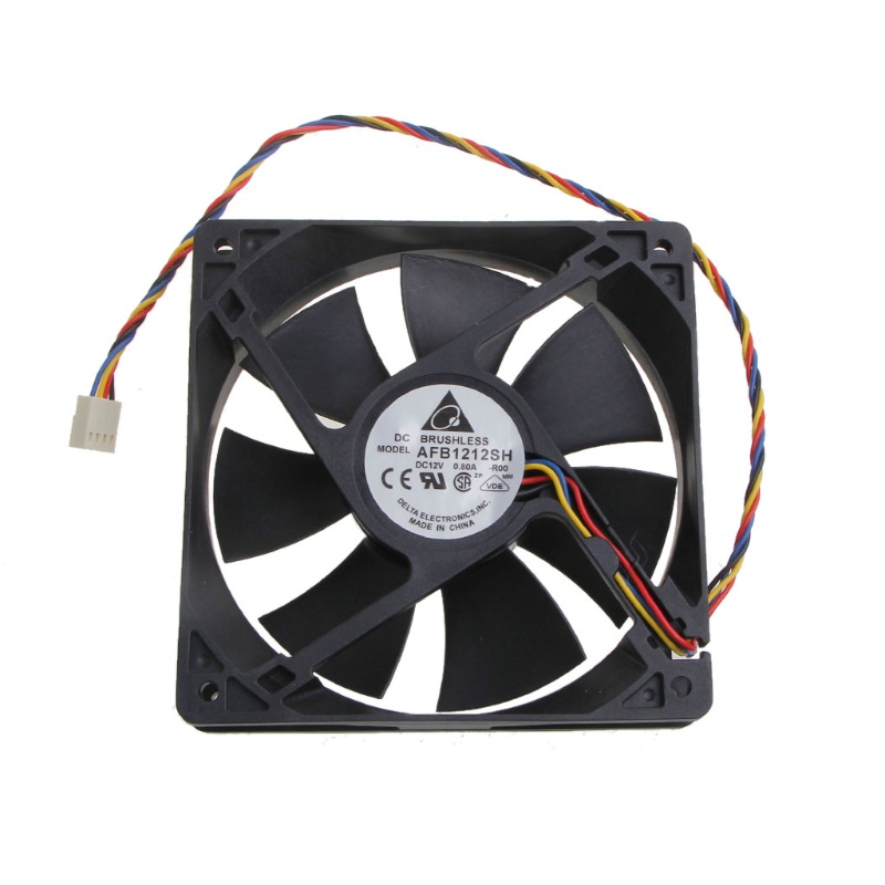 Quạt Tản Nhiệt DC 12V 0.80A 120x120x25mm 4-p 3400Rpm Không Chổi Than AFB1212SH 120mm Cho DC 12V 0.80A