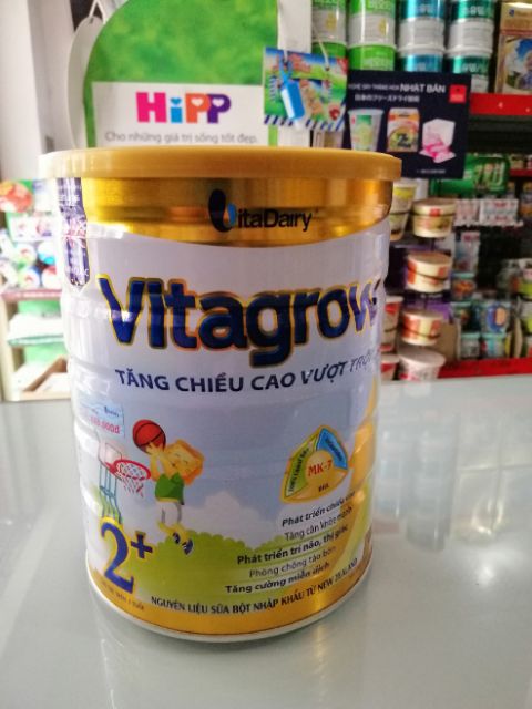 [CHÍNH HÃNG] Sữa bột Vitagrow 1+ và 2+ lon 900g (Phát triển chiều cao)