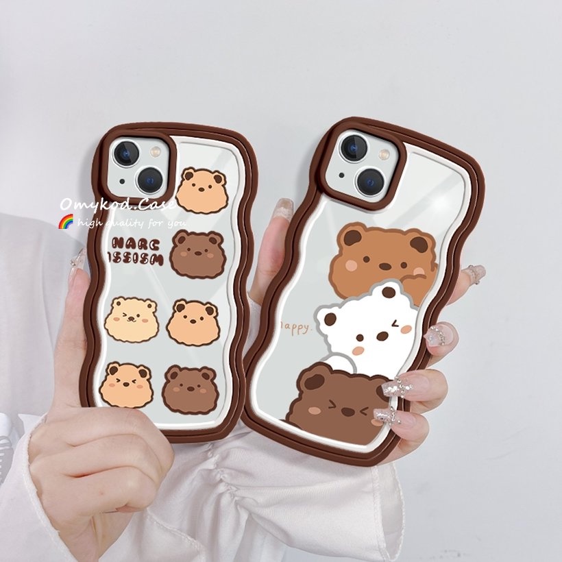 Ốp Điện Thoại TPU Mềm Chống Sốc Chống Bụi Hình Gấu Dễ Thương Cho Samsung S22 S21 S20 Plus Ultra S20 S21 FE Note 20 Plus