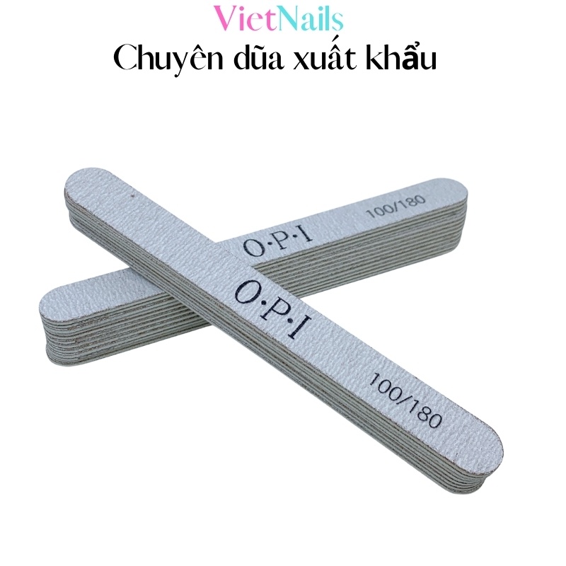 Dũa Móng Tay Làm Móng Gel Móng Tự Nhiên OPI Loại Mỏng Nhám Xám Dày 1.1 mm