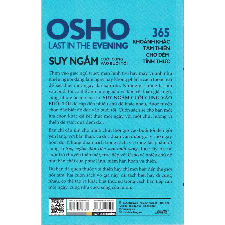 Sách - Suy Ngẫm Cuối Cùng Vào Buổi Tối - 365 Khoảnh Khắc Tâm Thiền Cho Đêm Tỉnh Thức