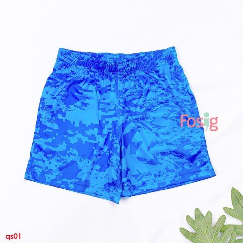 [11-22kg] Quần Short Thun Sport Bé Trai Under - Xanh Dương Camo