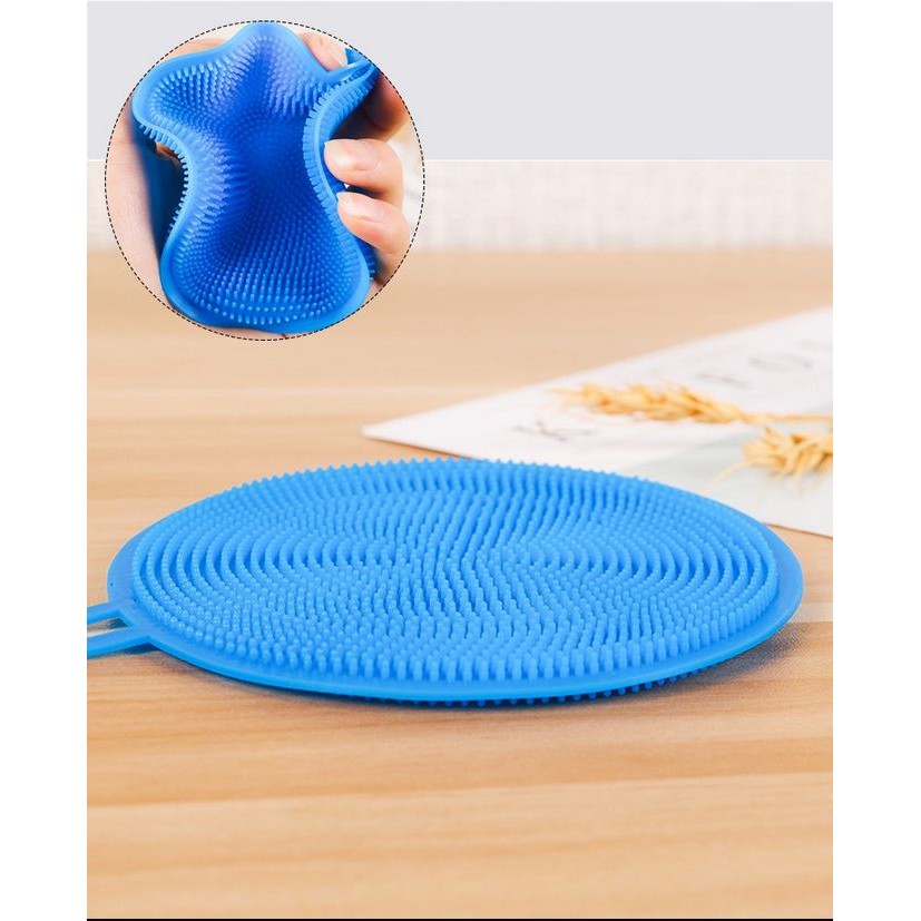 Miếng silicone rửa chén đa năng siêu sạch có móc treo KNSTORE