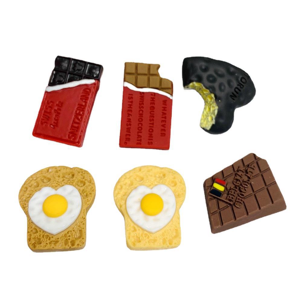 Set 10 Phụ Kiện Kẹp Điện Thoại/Kẹp Tóc Hình Bánh Quy/Kẹo Socola 3D DIY