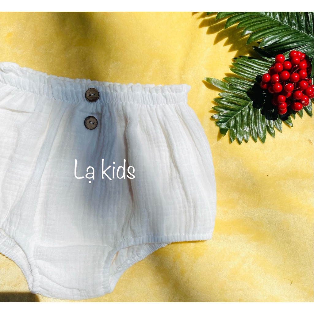 Quần bí vải xô muslin cho bé