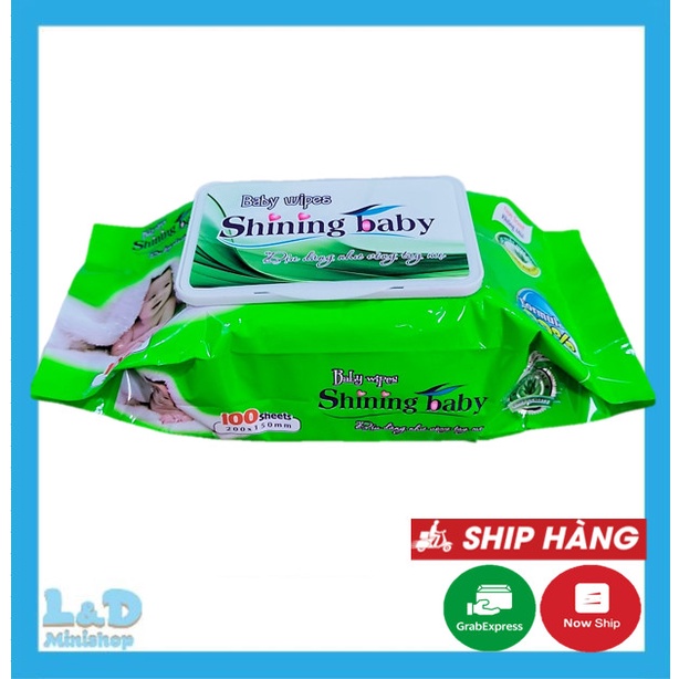 Khăn Giấy Ướt Shining Baby Không Mùi 100 Tờ