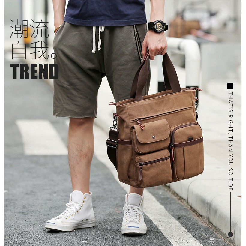 💗💗Túi đeo chéo vải Canvas thời trang công sở thanh lịch cho nam | BigBuy360 - bigbuy360.vn