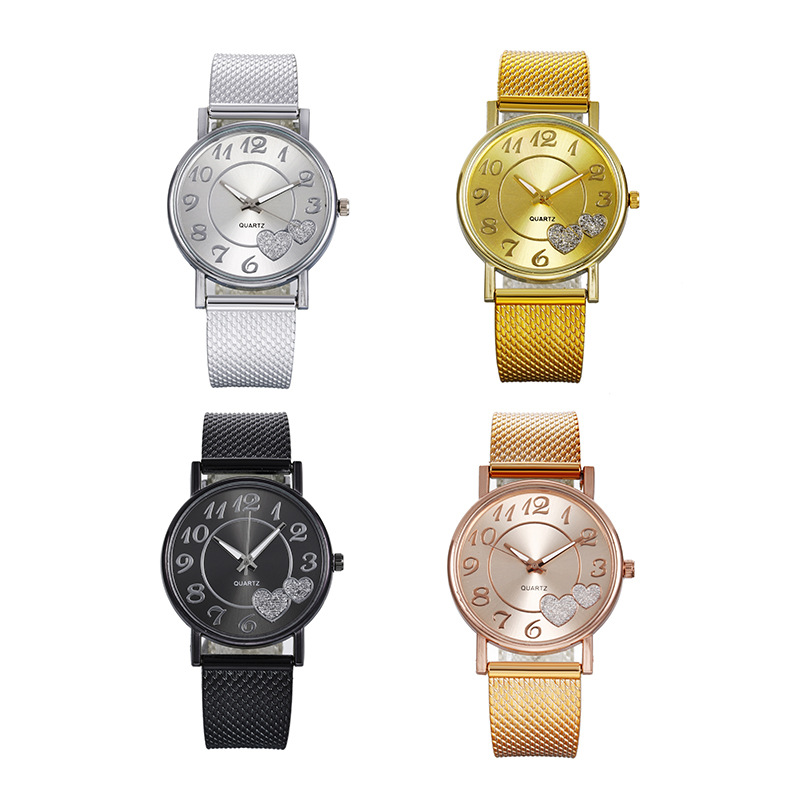 Fashion Waterproof Watch Unisex Elegant Diamonds Luxury Watches Mesh Strap Small Compact Dial