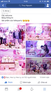Set phụ kiện sinh nhật, thôi nôi bé gái