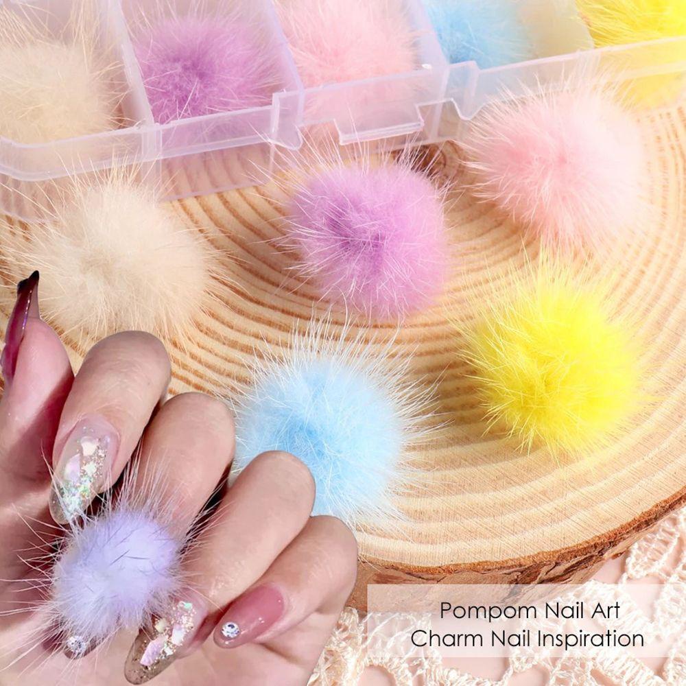 Set 10 Quả Bóng Nam Châm Trang Trí Móng Tay Dễ Thương