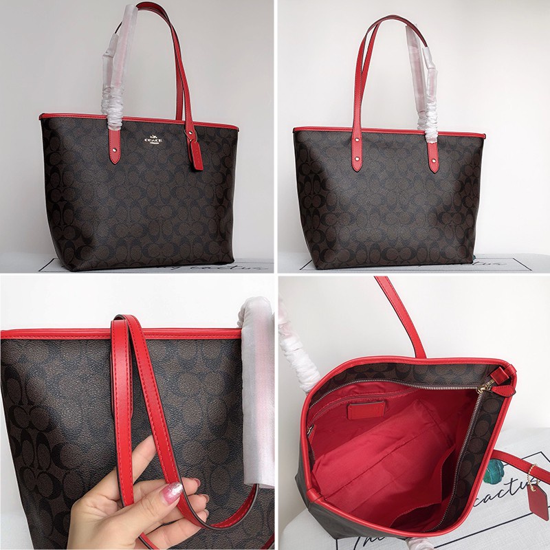 COACH chính hãng / túi xách nữ F58292 / túi mua sắm dung tích lớn