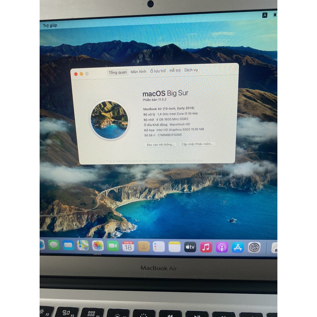 Mác Búc Air 2015 13 inch Core I5 4GB 128GB New 99% | BigBuy360 - bigbuy360.vn