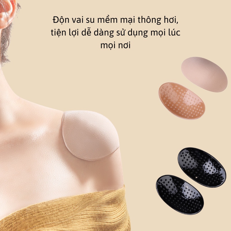 Bộ 2 Miếng Đệm Vai Silicone Tàng Hình Tự Nhiên Cho Nam Nữ EVA BRA 113