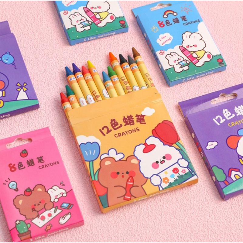 Hộp Bút Sáp Màu 8 Màu và 12 Màu