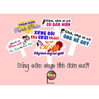BẢNG CẦM TAY CHỤP HÌNH ĐÁM CƯỚI