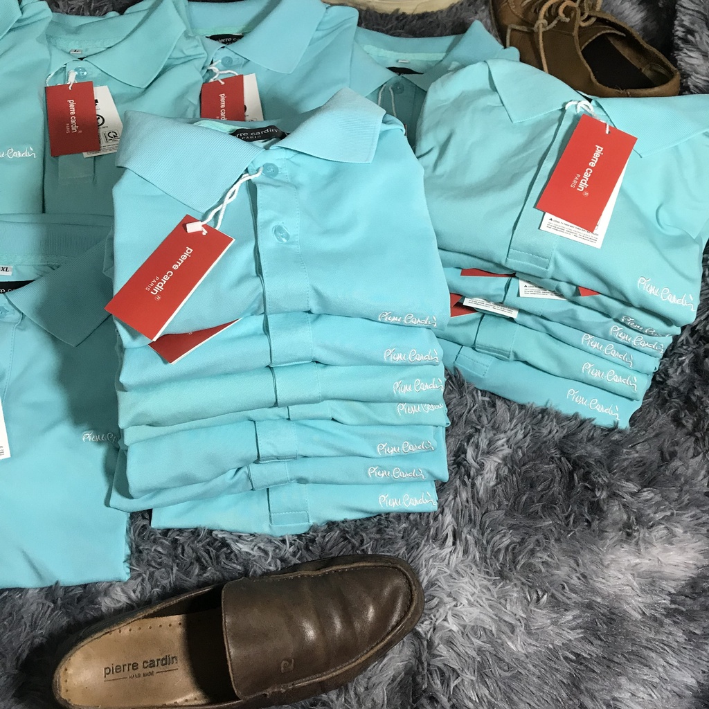 PIERRE CARDIN áo thun polo nam tay ngắn Vải cá sấu co giãn 4 chiều cao cấp dệt bo vi tính dày dặn form slim fit