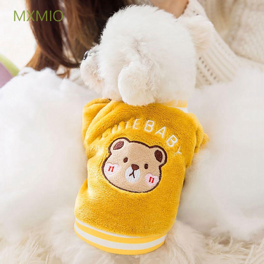 MXMIO Áo khoác sweater mềm mại ấm áp nhiều kích thước hình gấu dễ thương cho thú cưng chó mèo