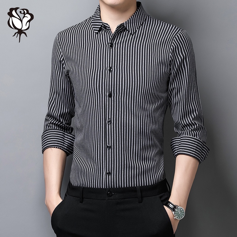 Sơ Mi Nam Tay Dài Kẻ Sọc Thời Trang Mới