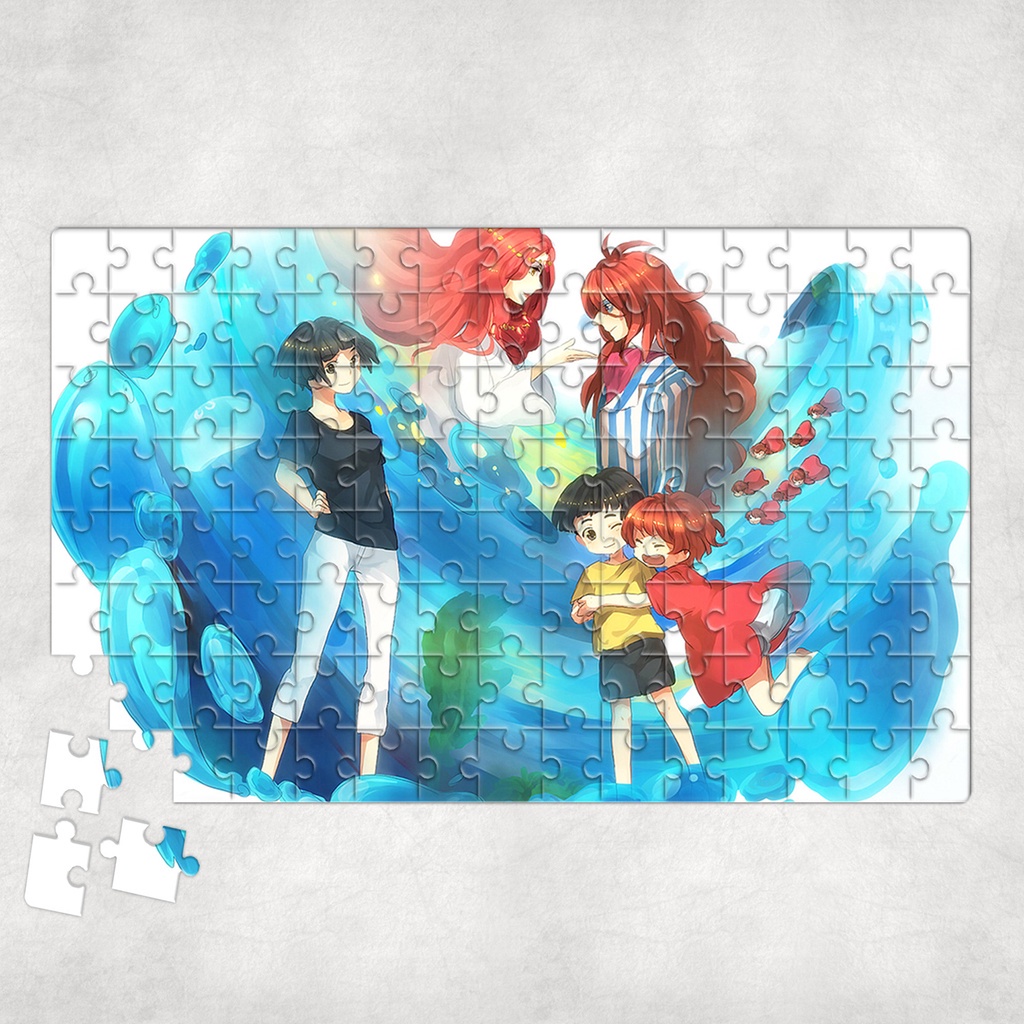 Tranh ghép hình A4, A5 Anime, xếp hình PONYO - Mẫu 1