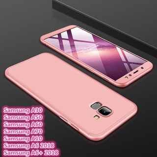Ốp điện thoại bảo vệ 360 độ 2 mặt cho Samsung A6 Plus 2018 A30 A10 A50 A60 A70