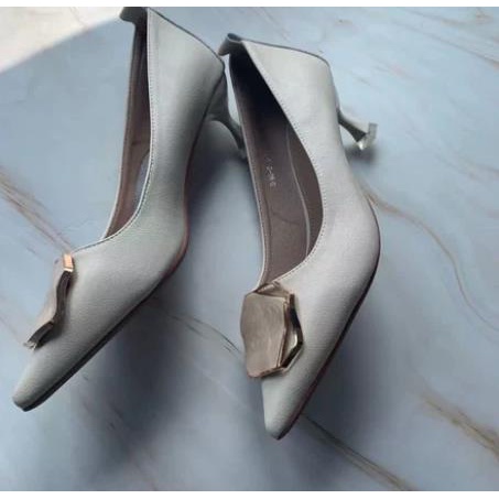 Giày Cao Gót Mũi Nhọn Màu Trắng Phong Cách Hàn Quốc Thời Trang Mùa Hè Mới 2021