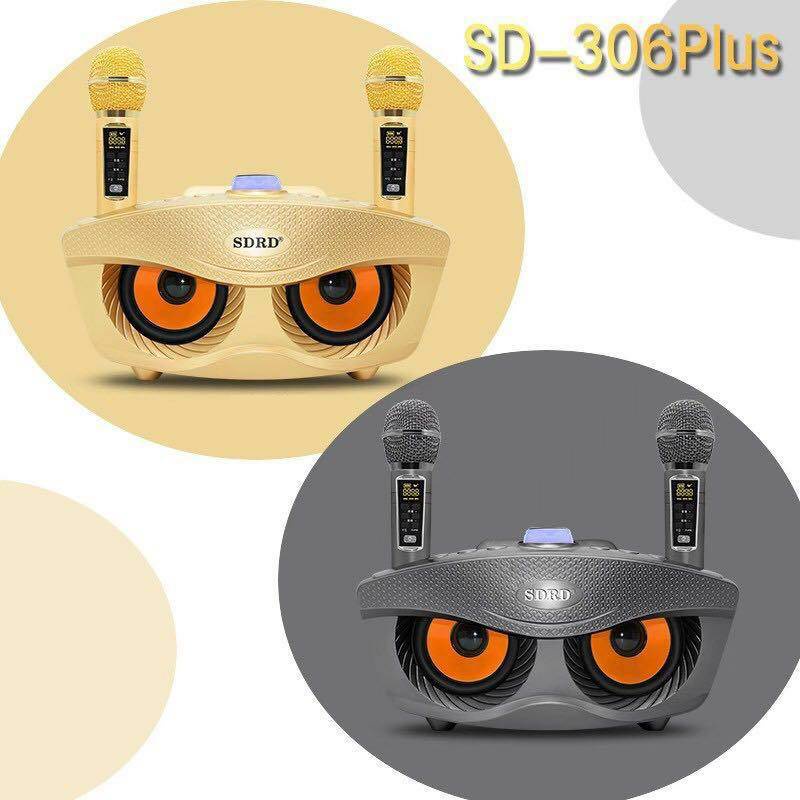 Loa Karaoke SD306, Loa Karaoke Bluetooth Mini Di Động, Tặng Kèm 2 Micro Không Dây, Công Suất Lớn, Loa To, Hát Hay
