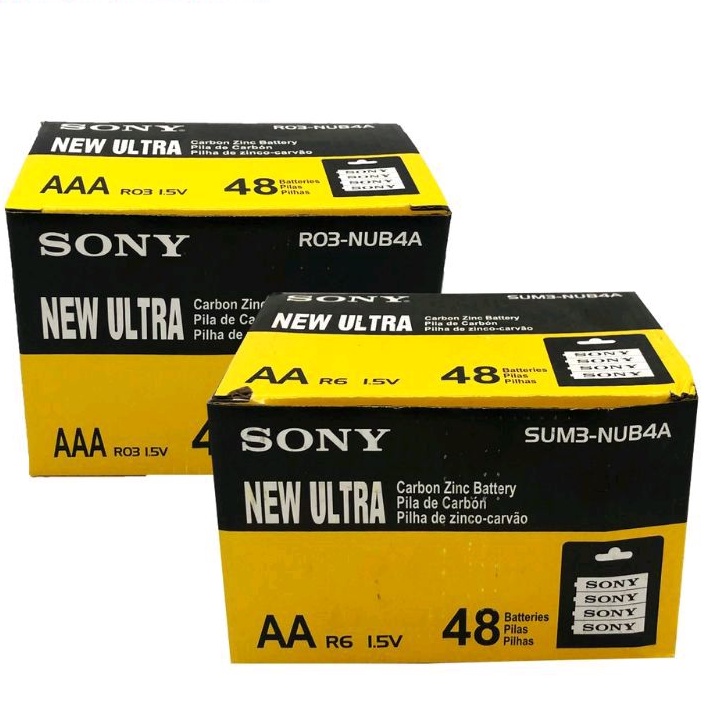 Pin Sony Ultra AA,AAA R03, R6 Cao cấp an toàn cho môi trường - Vỉ 4 viên
