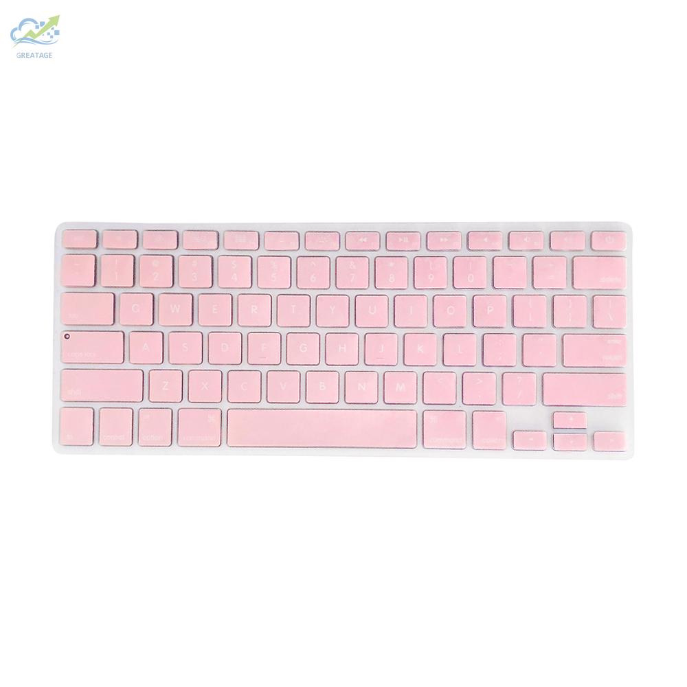 g☼TPU Keyboard Cover Dustproof Keyboard Protective Film Compatible with Apple MacBook Air 13.3 inch A1466/A1369 Pink