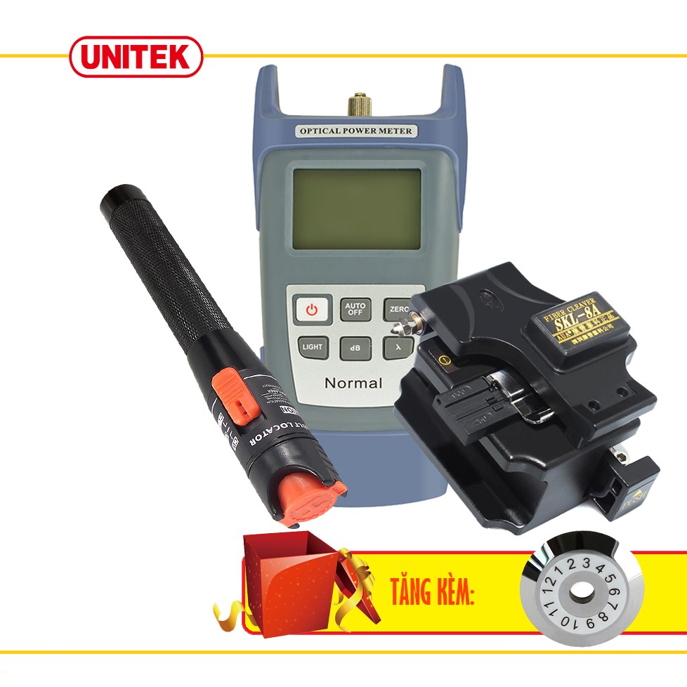 Máy Đo Công Suất Quang Normal + Dao Cắt Quang SKL-8A + Bút Soi Quang 10KM Tặng Lưỡi Dao Cắt Quang