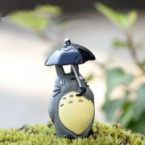 Totoro Cầm Dù Mini | Phụ Kiện Trang Trí Tiểu Cảnh Terarium, Hồ Cá , Sen Đá