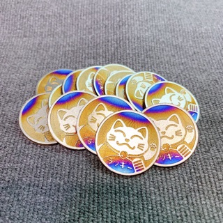 Logo titanium mèo may mắn