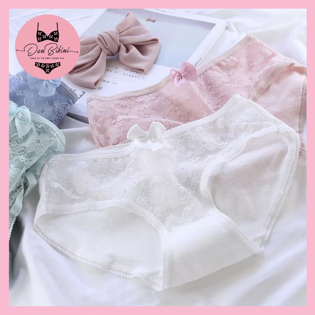 Quần Lót Nữ Cotton Phối Ren Hoa kháng khuẩn cạp ôm trẻ trung quyến rũ mẫu 8031