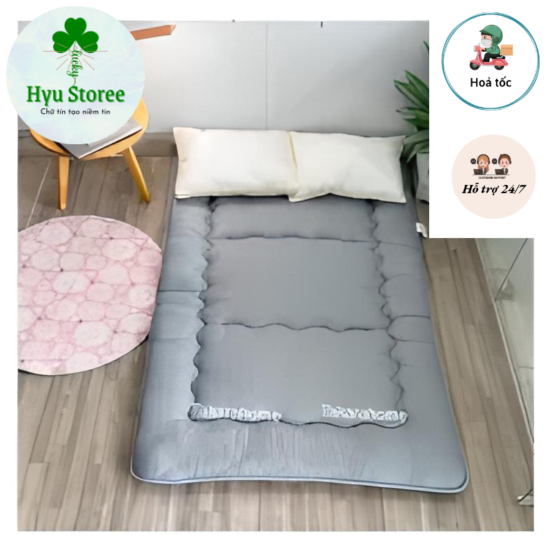 Nệm topper xuất Nhật 7cm không xẹp nệm gấp nhiều size 1m 1m2 1m4 1m6 1m8  nệm đa năng nệm gấp 3