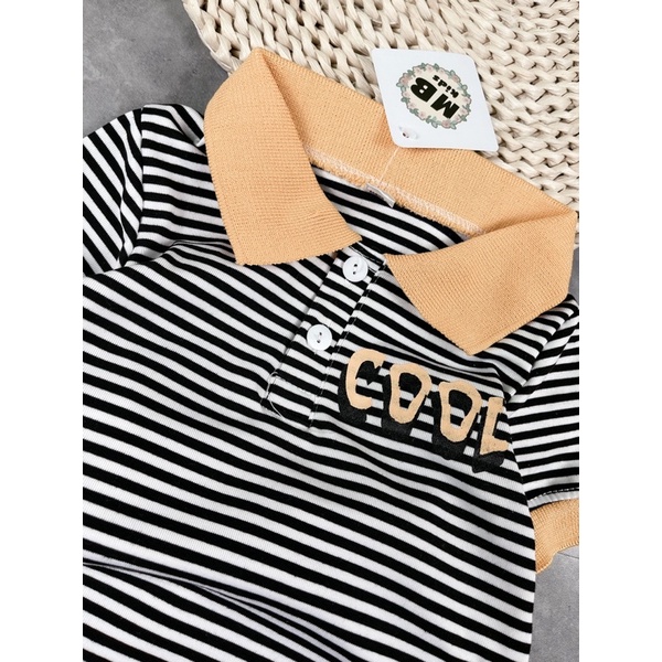 Bộ cool kẻ quần bò cho bé