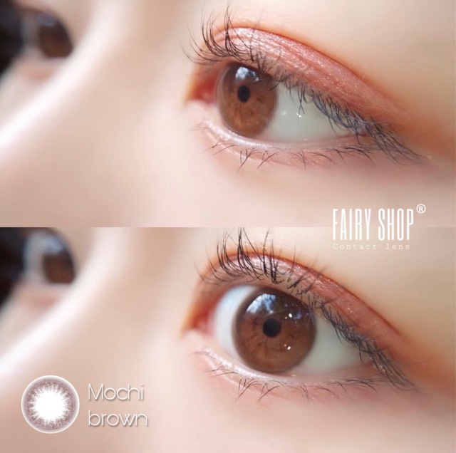 Kính Áp Tròng Cao Cấp Mochi Brown Lens dia: 14.0/ G.dia: 13.0 - Kính Áp Tròng FAIRY SHOP CONTACT LENS độ 0 đến 8