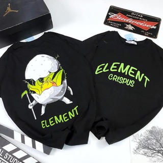 Áo thun đen unisex ELEMENT in hai mặt áo cực ngầu